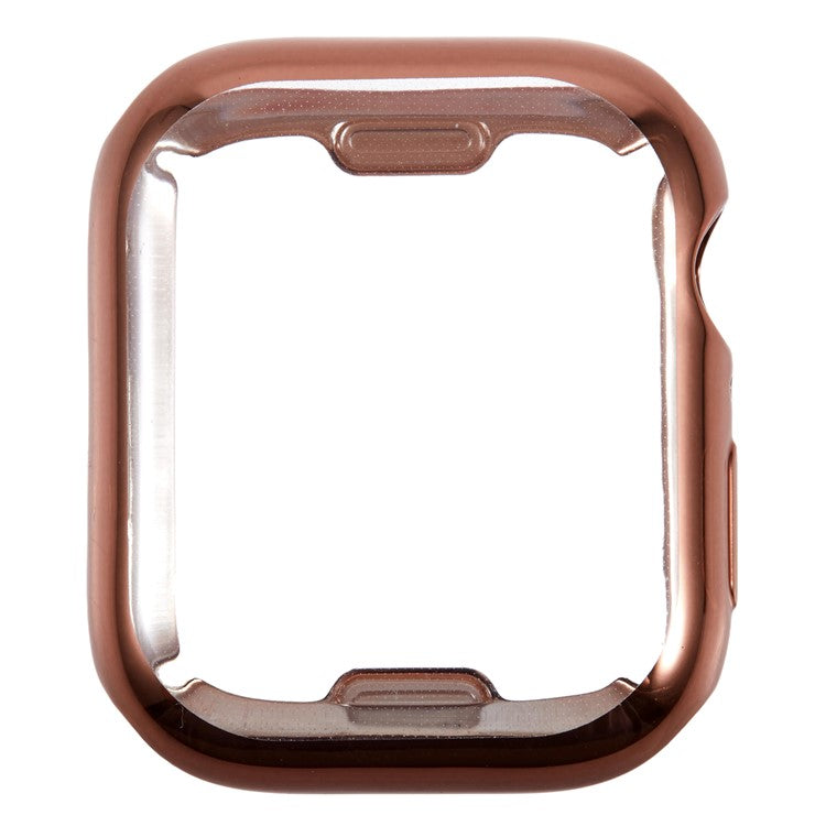 For Apple Watch SE (2023) / SE (2022) / SE / Series 6 / 5 / 4 44mm Watch Case Electroplating Full Coverage TPU Protective Cover - Rose Gold