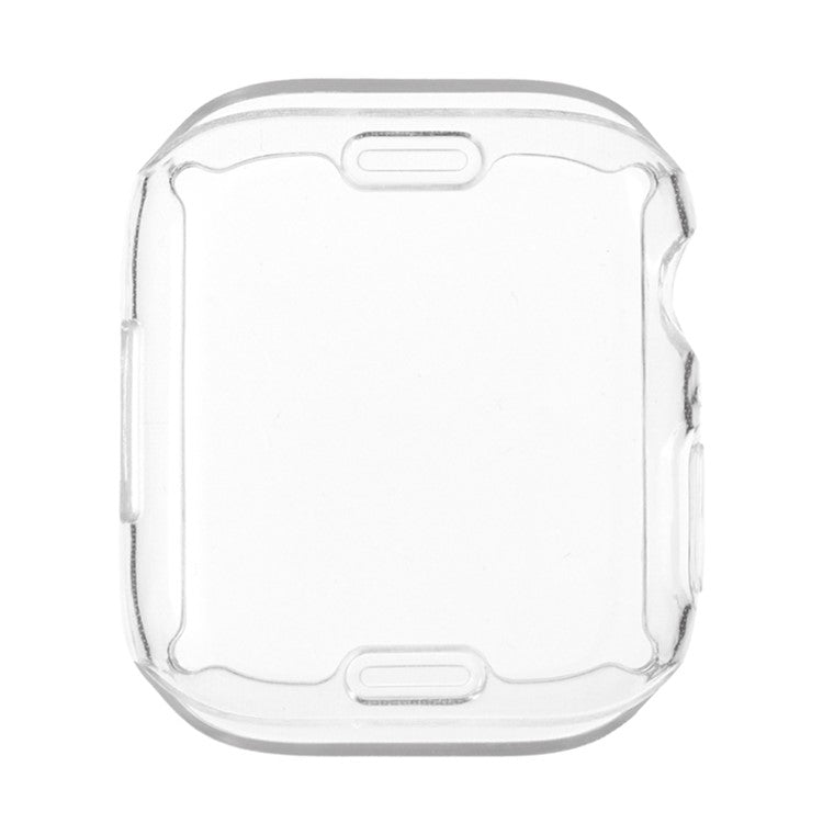 For Apple Watch Series 9 / 8 / 7 45mm Watch Case Full Coverage Flexible TPU Protective Cover - Transparent White