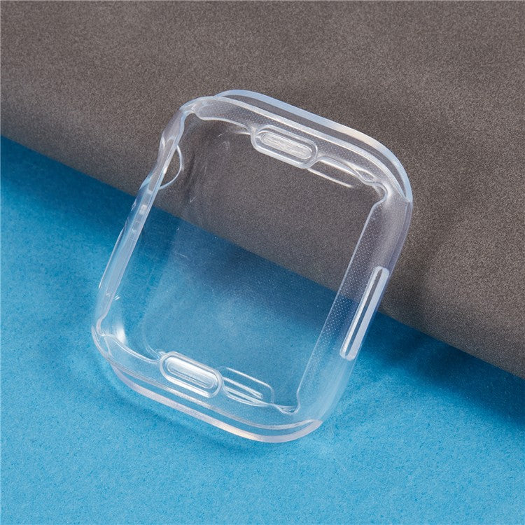 For Apple Watch Series 9 / 8 / 7 45mm Watch Case Full Coverage Flexible TPU Protective Cover - Transparent White