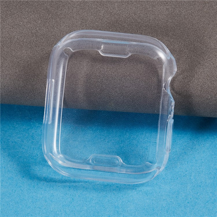For Apple Watch Series 9 / 8 / 7 45mm Watch Case Full Coverage Flexible TPU Protective Cover - Transparent White