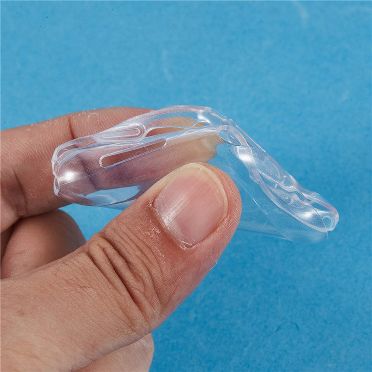 For Apple Watch Series 9 / 8 / 7 45mm Watch Case Full Coverage Flexible TPU Protective Cover - Transparent White