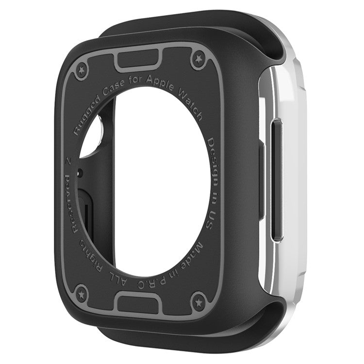 Watch Case Set for Apple Watch Series 10 46mm Hard PC+TPU Watch Frame Cover Combo - Silver