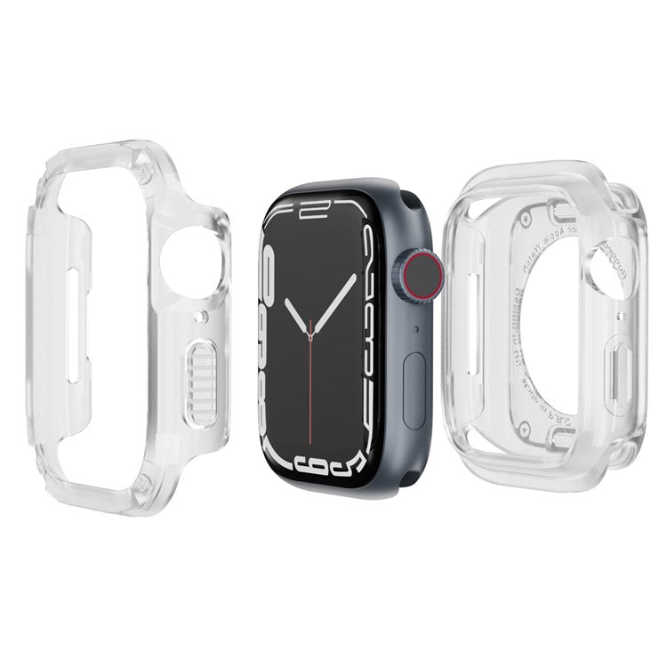 Watch Case Set for Apple Watch Series 10 42mm Hard PC+TPU Watch Frame Cover Combo - Transparent