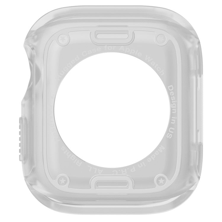 Watch Case Set for Apple Watch Series 10 42mm Hard PC+TPU Watch Frame Cover Combo - Transparent