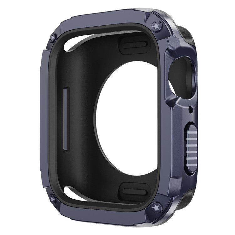 Watch Case Set for Apple Watch Series 10 42mm Hard PC+TPU Watch Frame Cover Combo - Blue