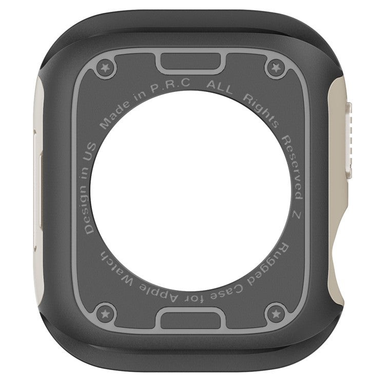 Watch Case Set for Apple Watch Series 9 8 7 SE 6 5 4 41mm 40mm Hard PC+TPU Watch Frame Cover Combo - Starlight