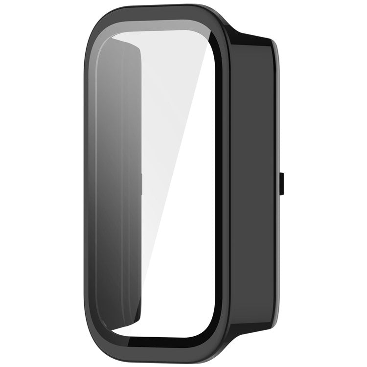 For Xiaomi Smart Band 9 Active / Redmi Band 3 Watch Case PC Cover with Tempered Glass Screen Film - Black