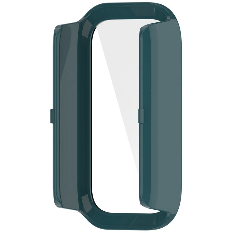 For Xiaomi Smart Band 9 Active / Redmi Band 3 Watch Case PC Cover with Tempered Glass Screen Film - Green