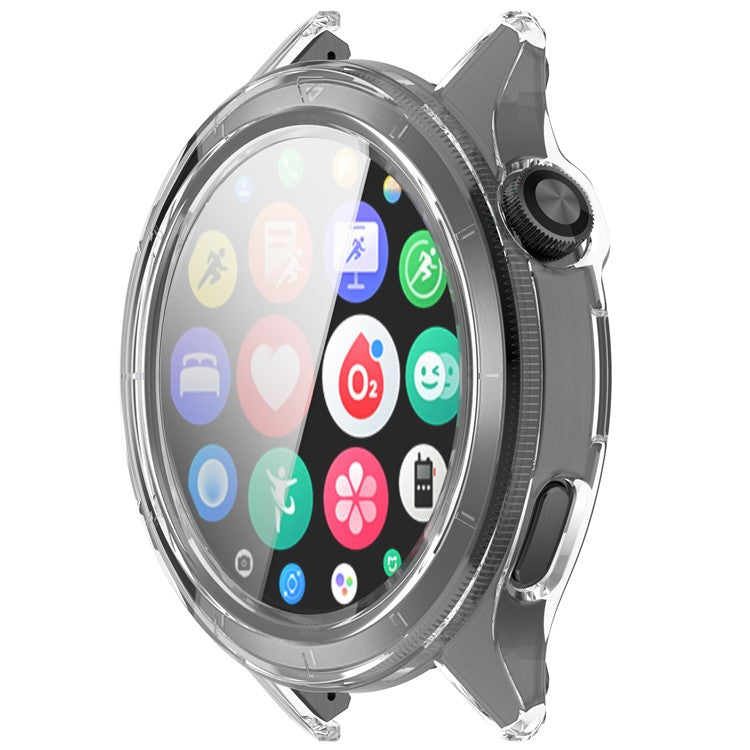For Xiaomi Watch S4 / S4 eSIM Version Watch Case PC Frame Cover with Tempered Glass Screen Film - Transparent