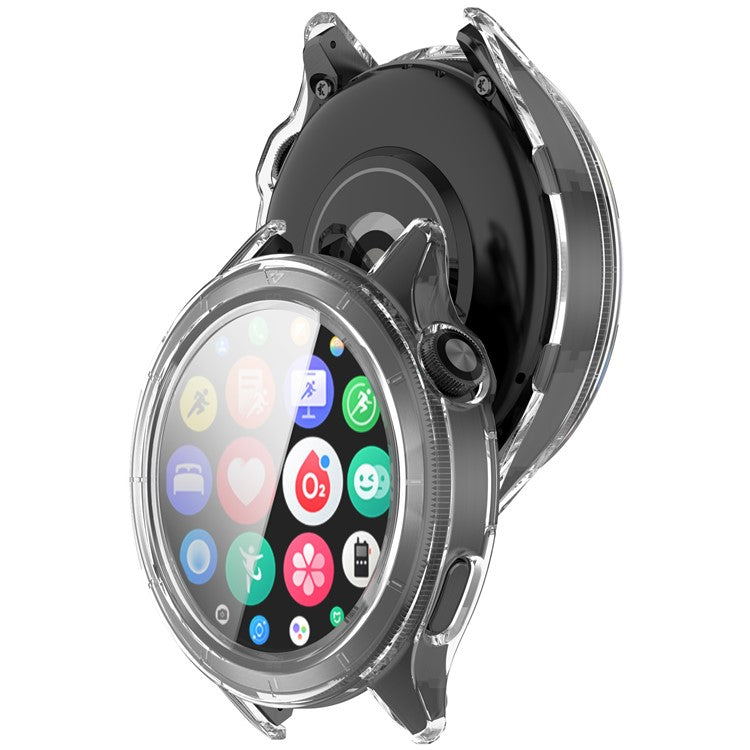 For Xiaomi Watch S4 / S4 eSIM Version Watch Case PC Frame Cover with Tempered Glass Screen Film - Transparent