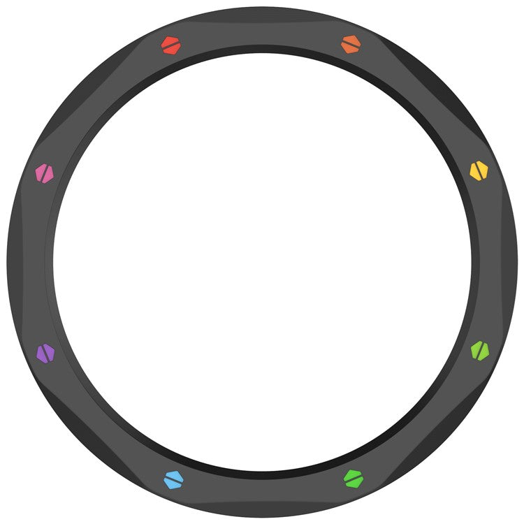 For Xiaomi Watch S4 / S4 eSIM Version / S3 / S3 eSIM Version Bezel Ring 316 Stainless Steel Bezel Loop Cover - Black+Rainbow