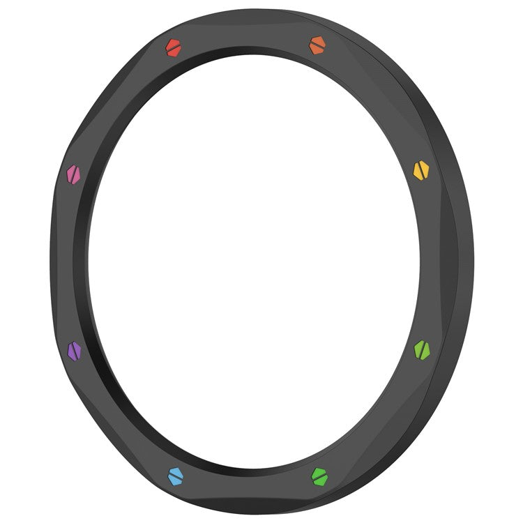 For Xiaomi Watch S4 / S4 eSIM Version / S3 / S3 eSIM Version Bezel Ring 316 Stainless Steel Bezel Loop Cover - Black+Rainbow