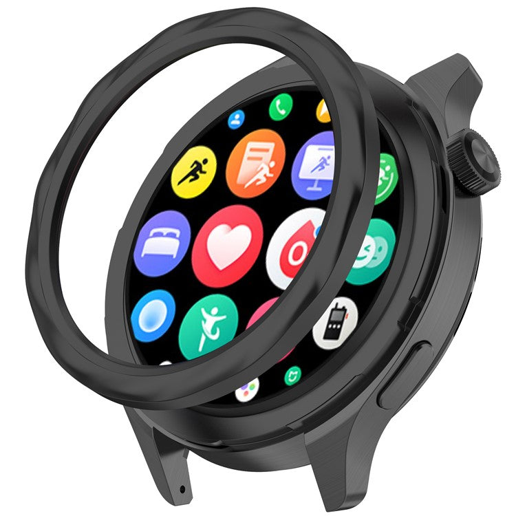 For Xiaomi Watch S4 / S4 eSIM Version / S3 / S3 eSIM Version Bezel Ring 316 Stainless Steel Bezel Loop Cover - Black Thread