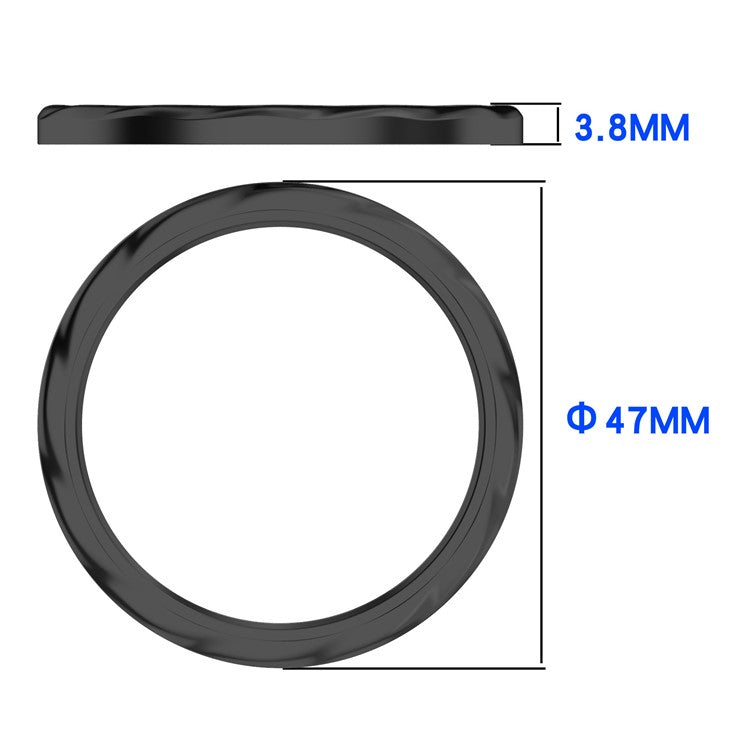 For Xiaomi Watch S4 / S4 eSIM Version / S3 / S3 eSIM Version Bezel Ring 316 Stainless Steel Bezel Loop Cover - Black Thread
