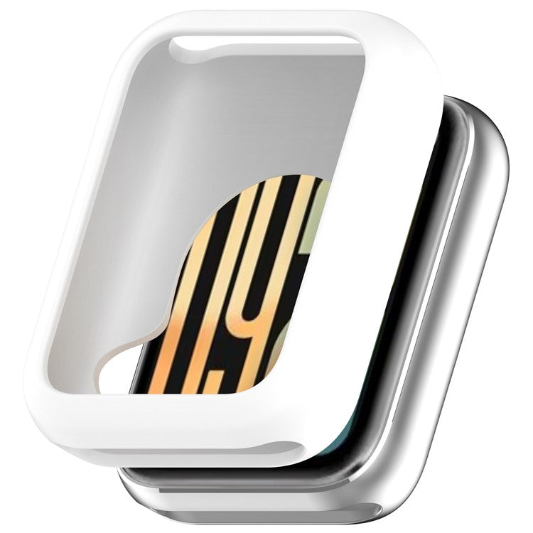 For Xiaomi Smart Band 9 Pro Case Soft Silicone Protective Frame Cover - White