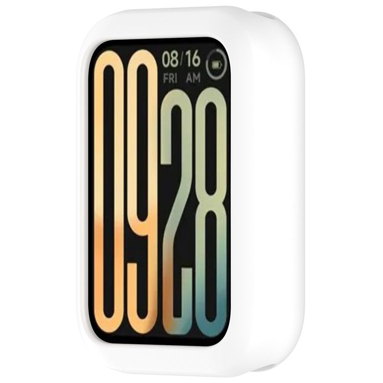 For Xiaomi Smart Band 9 Pro Case Soft Silicone Protective Frame Cover - White