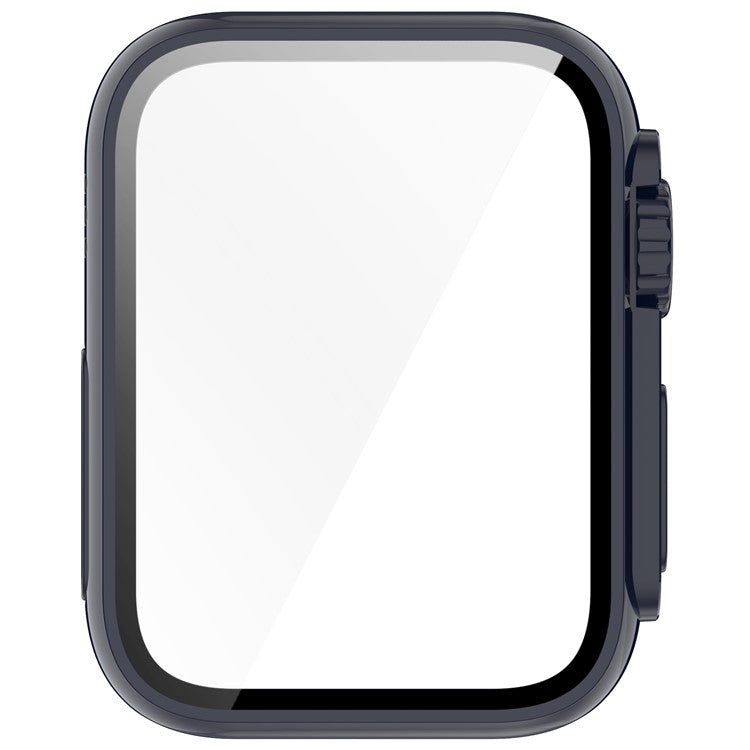 For Xiaomi Smart Band 9 Pro Case Hard PC All-Around Watch Cover with Tempered Glass Film - Dark Blue