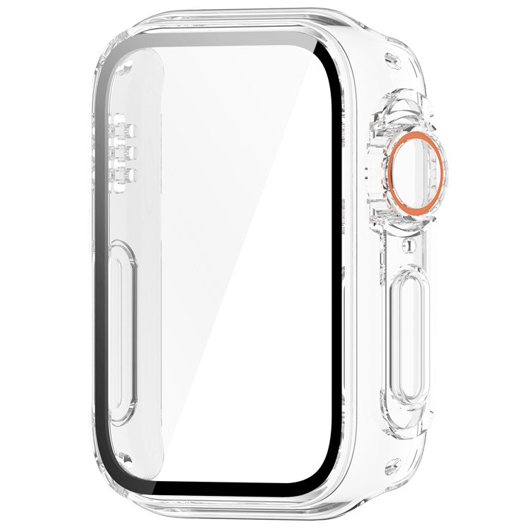 For Xiaomi Smart Band 9 Pro Case Hard PC All-Around Watch Cover with Tempered Glass Film - Transparent