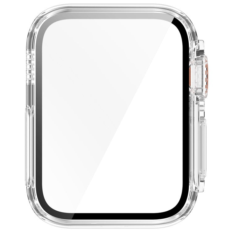 For Xiaomi Smart Band 9 Pro Case Hard PC All-Around Watch Cover with Tempered Glass Film - Transparent