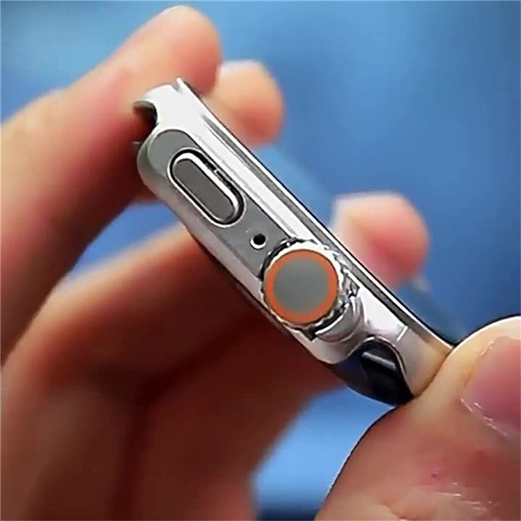 PC Watch Case for Apple Watch Series 9 8 7 41mm Watch Cover with Tempered Glass Film - Transparent