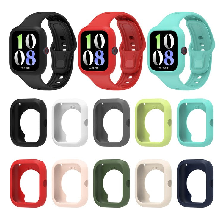 For vivo iQOO Watch GT / Watch GT Watch Case Soft Silicone Hollow Watch Frame Cover - Red