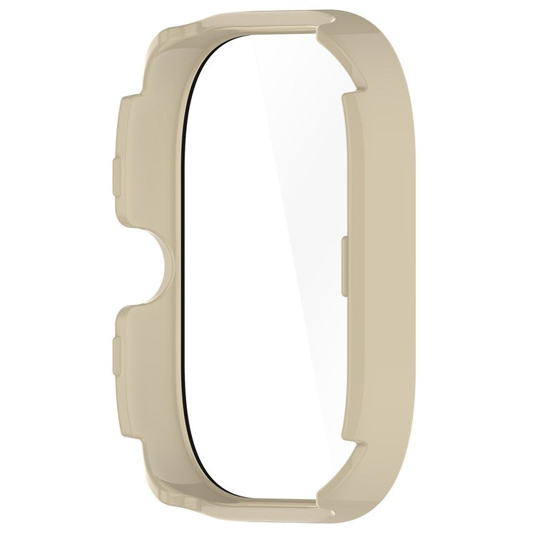 For Xiaomi Redmi Watch 5 / Watch 5 eSIM Case Hard PC All-Around Watch Cover with Tempered Glass Film - Ivory White