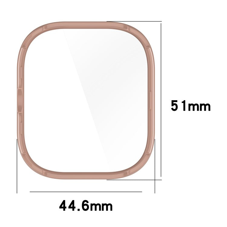 For Xiaomi Redmi Watch 5 / Watch 5 eSIM Case Hard PC All-Around Watch Cover with Tempered Glass Film - Ivory White