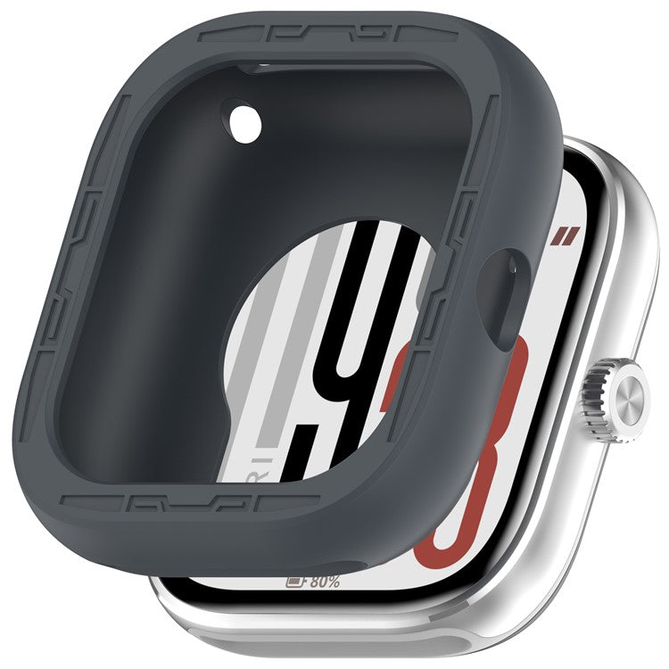 For Xiaomi Redmi Watch 5 / Watch 5 eSIM Silicone Case Hollow Watch Protective Cover - Dark Grey