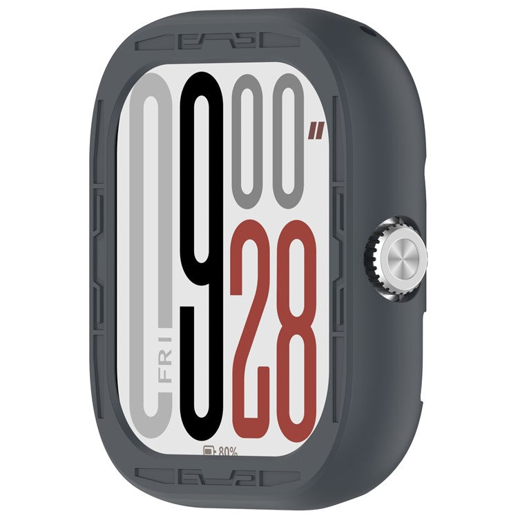 For Xiaomi Redmi Watch 5 / Watch 5 eSIM Silicone Case Hollow Watch Protective Cover - Dark Grey