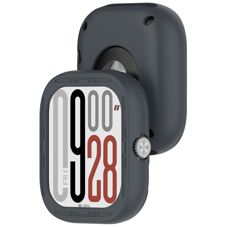 For Xiaomi Redmi Watch 5 / Watch 5 eSIM Silicone Case Hollow Watch Protective Cover - Dark Grey