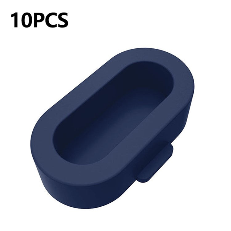 10Pcs For Garmin Watch Charging Port Dust Plugs Silicone Protective Covers - Midnight Blue