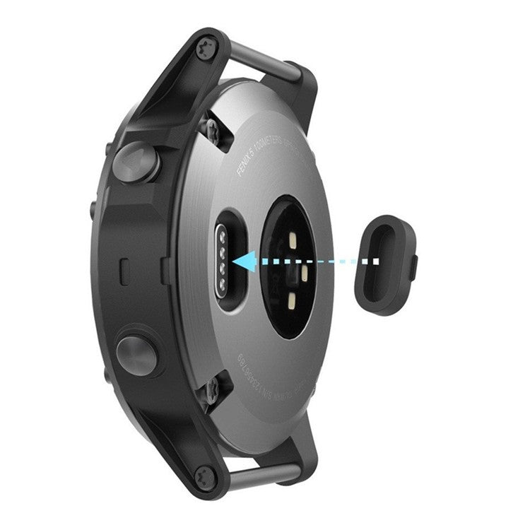 10Pcs For Garmin Watch Charging Port Dust Plugs Silicone Protective Covers - Red