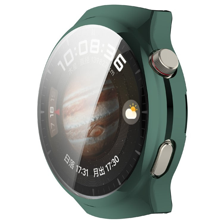 For Huawei Watch 4 TPU Watch Case Full Coverage Electroplating Protective Cover - Green