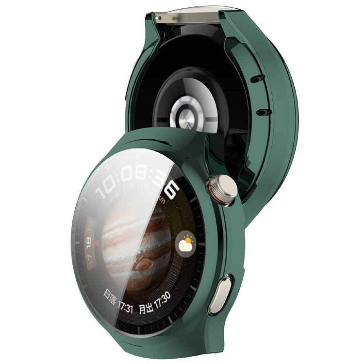 For Huawei Watch 4 TPU Watch Case Full Coverage Electroplating Protective Cover - Green