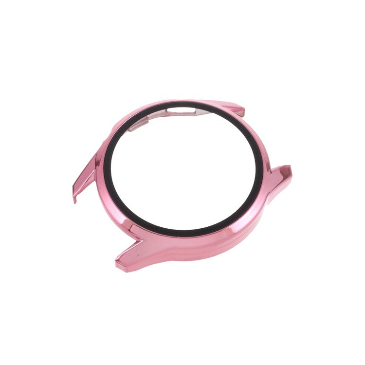 Electroplating PC Case Frame Tempered Glass Protector Cover for Huawei Watch GT 2 42mm - Rose Gold