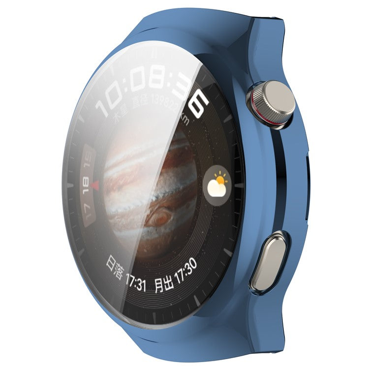 For Huawei Watch 4 Pro TPU Watch Case Full Coverage Protective Cover - Electroplate Blue
