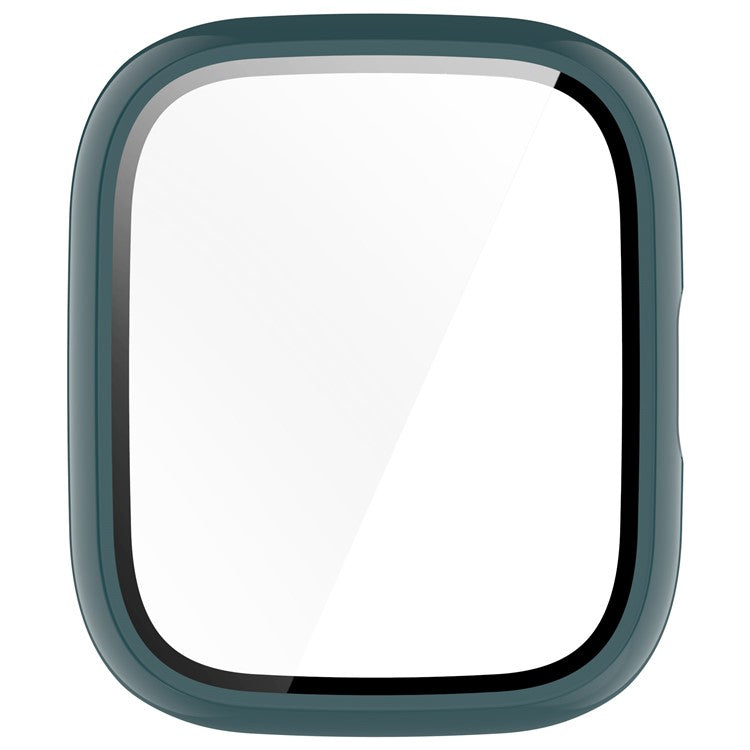 For Lifesense Watch 3 Case Hard PC All-Around Watch Cover with Tempered Glass Film - Green