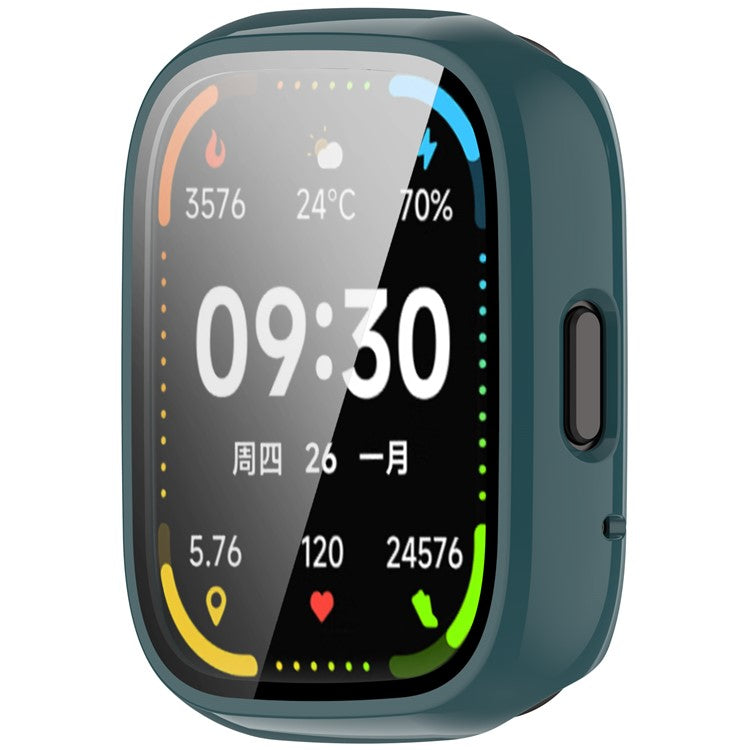 For Lifesense Watch 3 Case Hard PC All-Around Watch Cover with Tempered Glass Film - Green