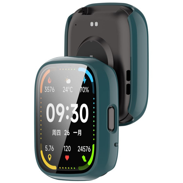 For Lifesense Watch 3 Case Hard PC All-Around Watch Cover with Tempered Glass Film - Green