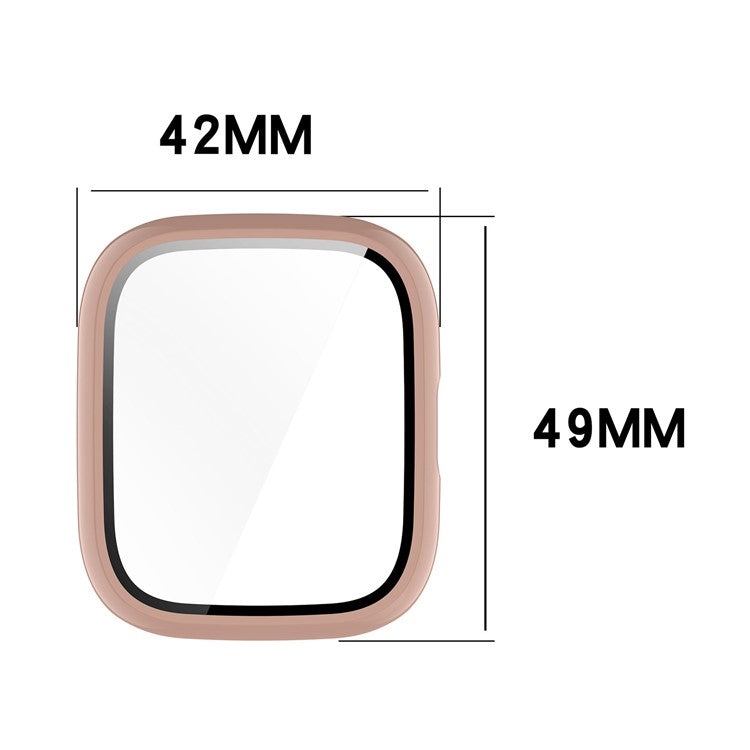 For Lifesense Watch 3 Case Hard PC All-Around Watch Cover with Tempered Glass Film - Green