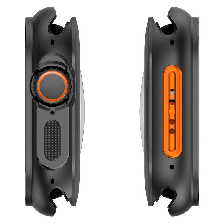 For Apple Watch Ultra 2 49mm / Ultra 49mm Protective Case Alloy Watch Frame - Black