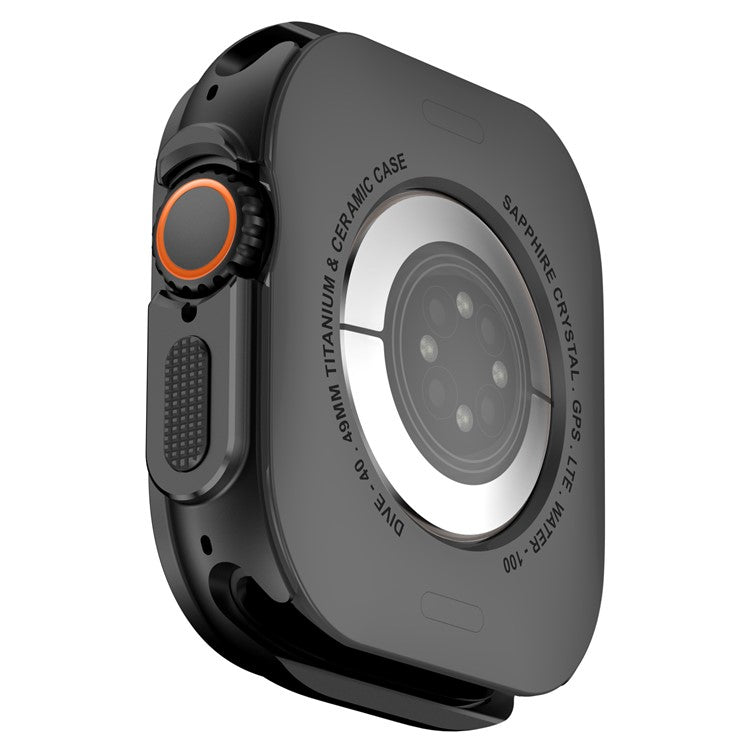 For Apple Watch Ultra 2 49mm / Ultra 49mm Protective Case Alloy Watch Frame - Black