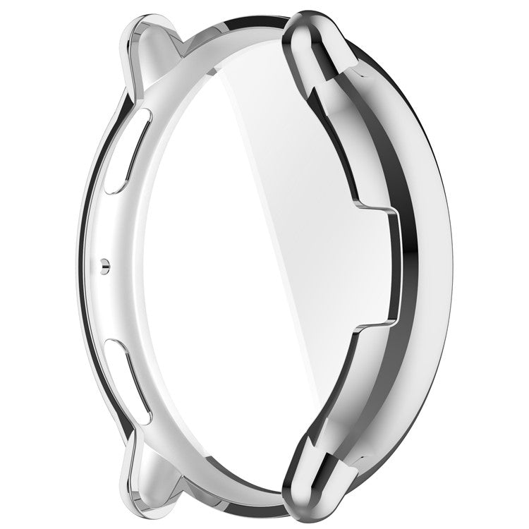 For Huami Amazfit Active 2 (A2437) Watch Case Full Coverage Flexible TPU Electroplating Cover - Silver