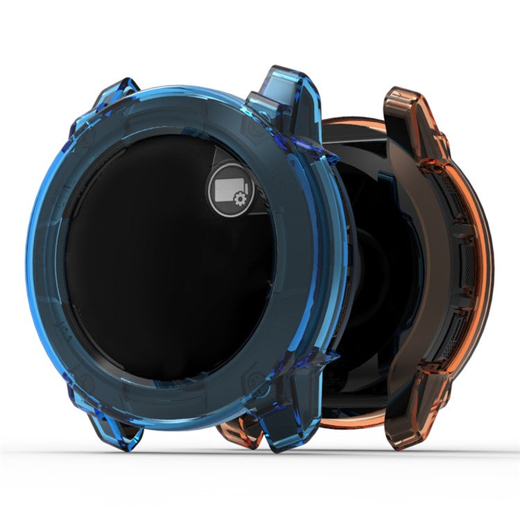 For Garmin Instinct 3 45mm Watch Case Soft TPU Protective Cover - Transparent Purple