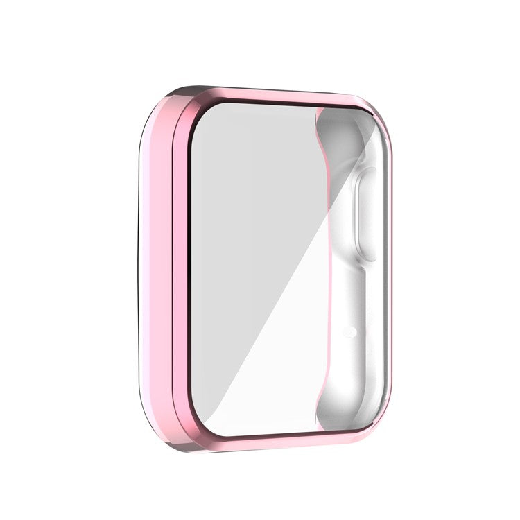 Full Coverage Soft TPU Smart Watch Protective Case with Screen Protector for Xiaomi Mi Watch Lite/Redmi Watch - Pink