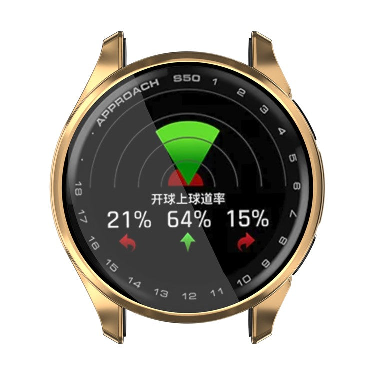 For Garmin Approach S50 Watch Case Electroplating Full Wrapped TPU Cover - Rose Gold