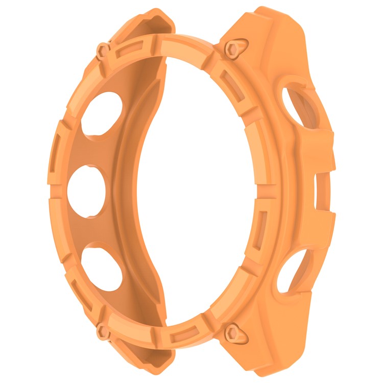 For Garmin Tactix 8 51mm SOLAR Version Soft TPU Watch Case Hollow Shockproof Bumper Frame Cover - Orange