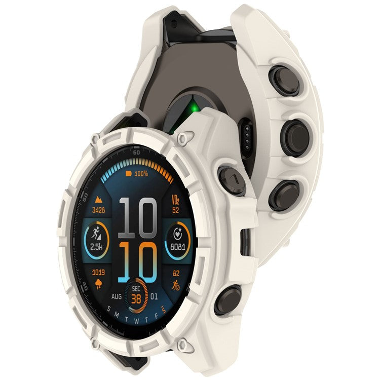 For Garmin Tactix 8 47mm AMOLED Version Soft TPU Watch Case Hollow Shockproof Bumper Frame Cover - Starlight