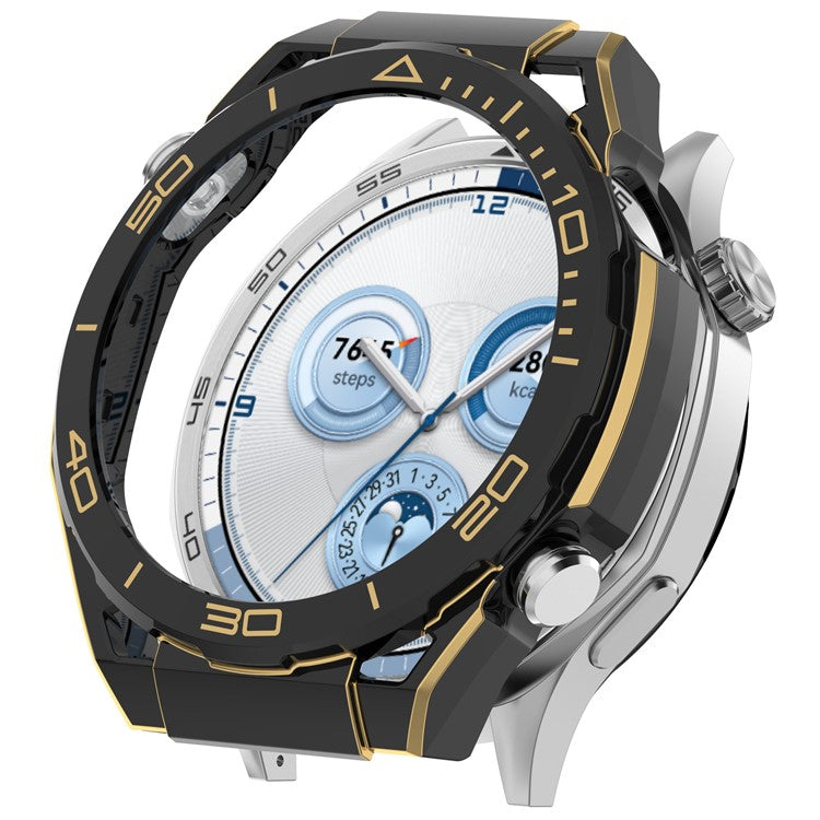 For Huawei Watch GT 5 Pro 46mm Protective Case High End Dropproof PC Watch Frame - Black+Gold