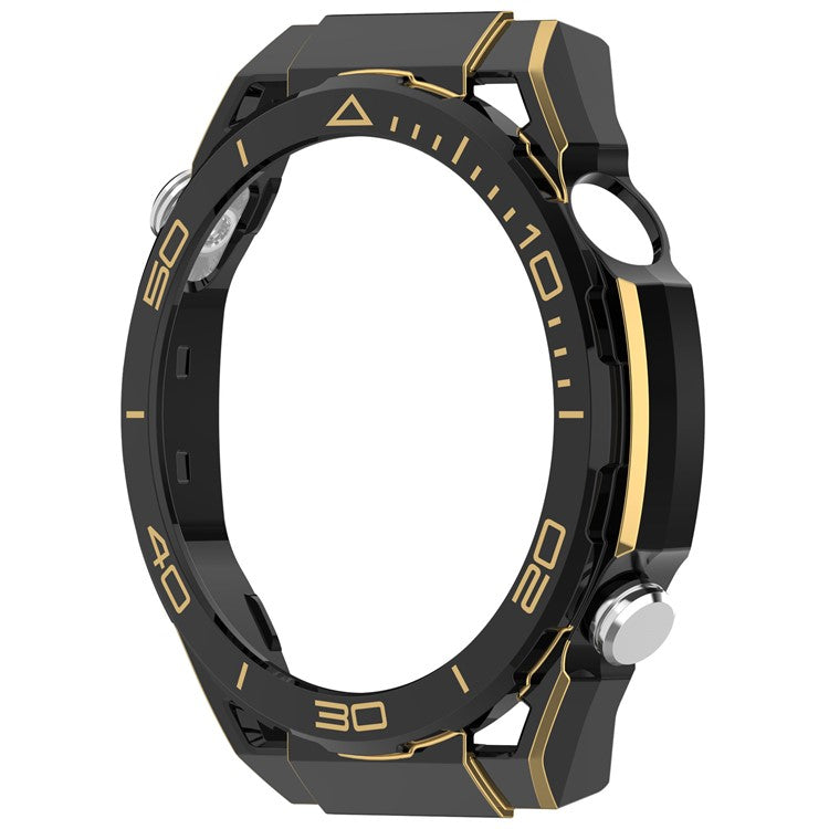 For Huawei Watch GT 5 Pro 46mm Protective Case High End Dropproof PC Watch Frame - Black+Gold